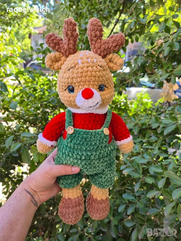 Ръчно Изплетено Еленче "Амигурими", снимка 1