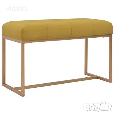 vidaXL Пейка, 80 см, кадифе с цвят горчица（SKU:247556）, снимка 1