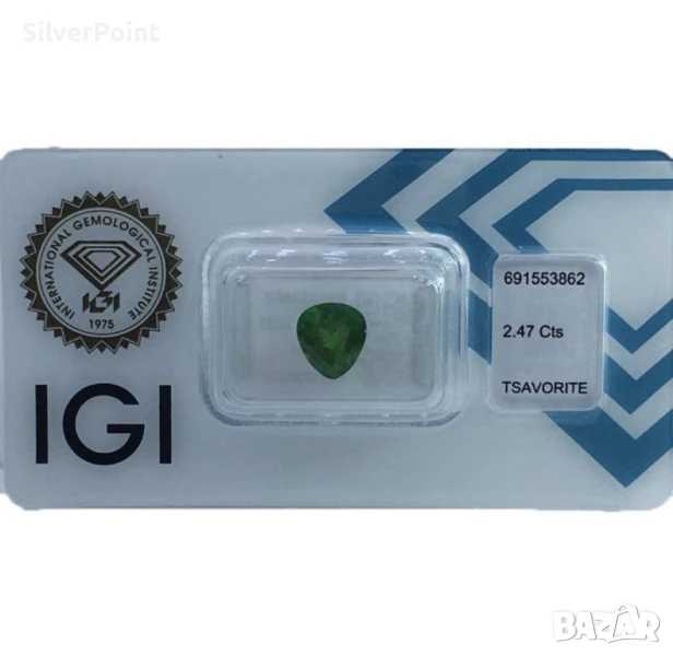 Цаворит голям със сертификат IGI , снимка 1