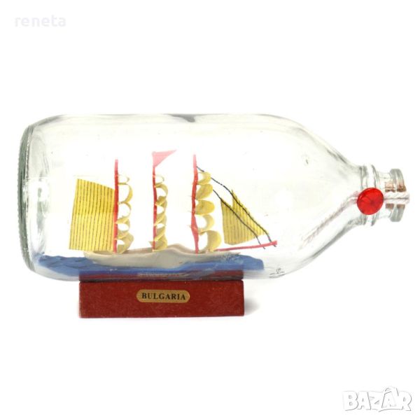 Сувенир Кораб в бутилка,  Стъклен, 9х17 см, снимка 1