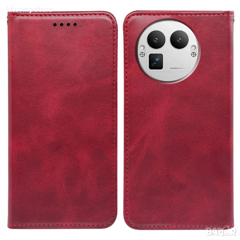 Кожен калъф Портфейл за Realme GT 8 Pro 5G- Телешка текстура, Магнит, 3 сл. за карти, Стойка, вкл. П, снимка 1