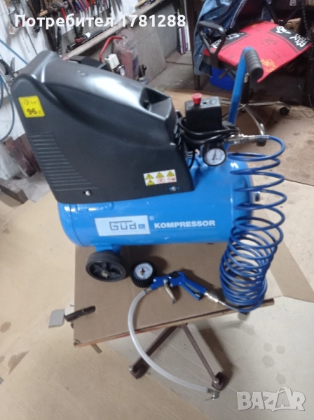 Компресор въздушен GUDE. 8атм. 24л., снимка 1