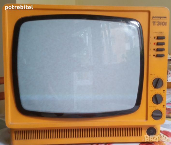 Ретро черно бял телевизор Респром Т-3101 - работещ, снимка 1