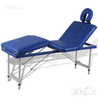 Алуминиева масажна кушетка с 4 зони, цвят: син(SKU:110097, снимка 1