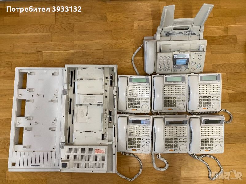 Централа Panasonic KX-TD1232, факс KX-FP363 и 6 офис телефона KX-T7433, снимка 1