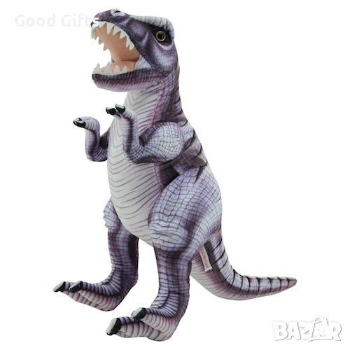 Плюшена играчка Динозавър Тиранозавър, Сив, 30см, снимка 1