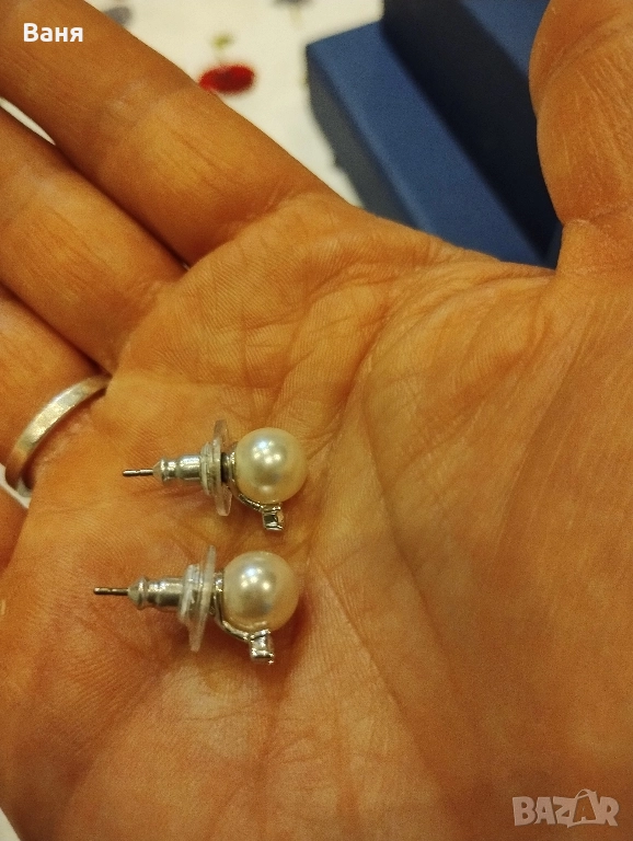 Swarovski перлени обеци , снимка 1