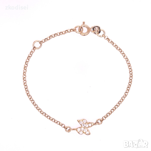 Златна детска гривна 1,32гр. 14,0см. 14кр. проба:585 модел:33613-6, снимка 1