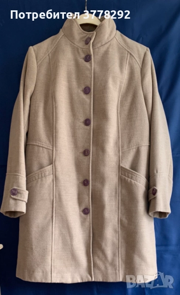 Палто дамско Millers, цвят бежов-ГО до 110см; Талия до 100см; дълго 90см;Рамене 42см;Ръкав 62см, 15 , снимка 1