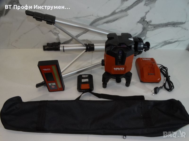Hilti PM 40 MG + Приемник PMA 31G + Тринога 150 см - Мултилинеен лазер, снимка 1