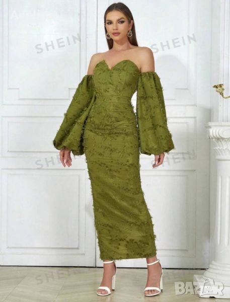 Дълга зелена рокля, снимка 1