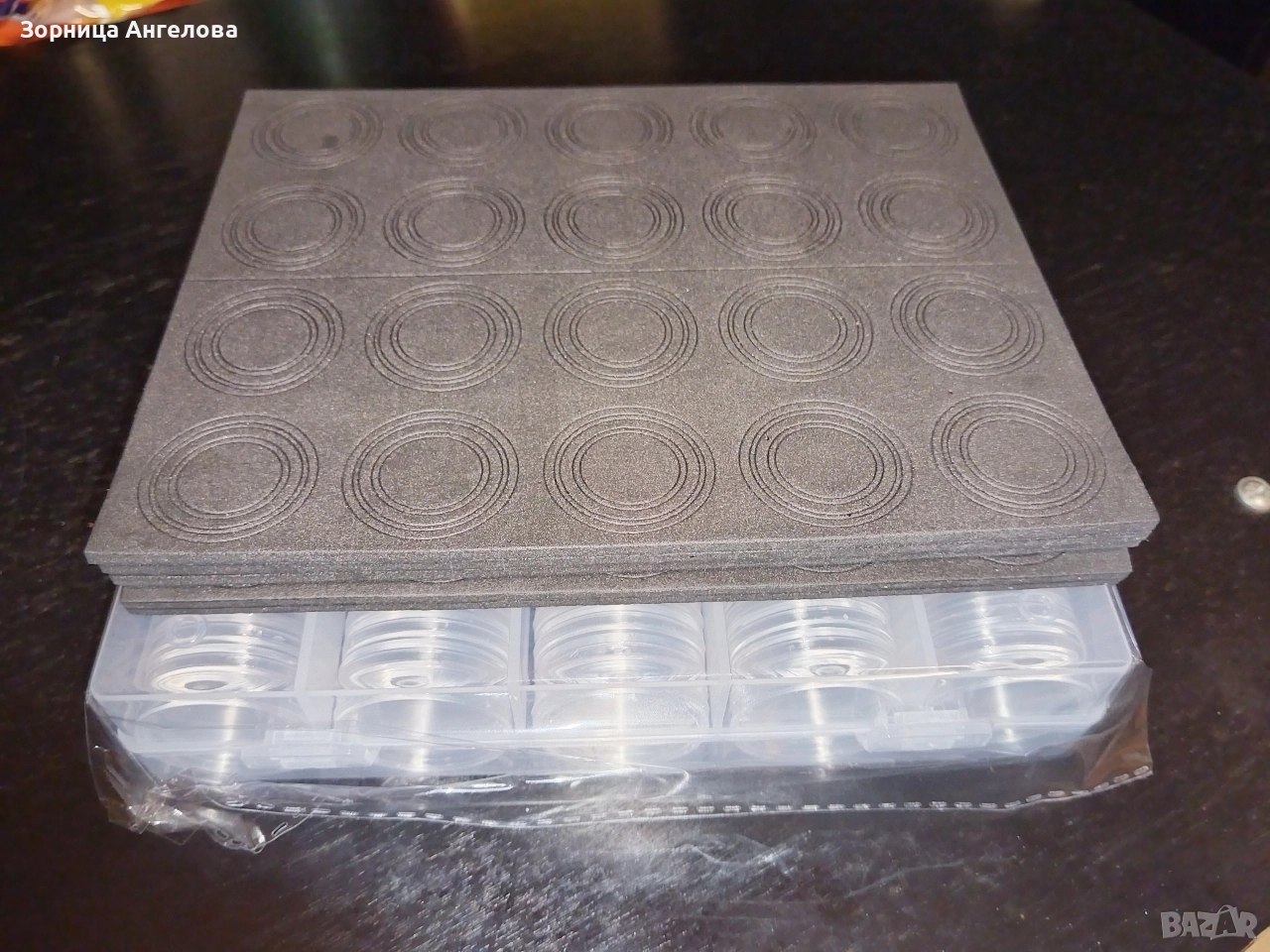 Капсули за монети с вложки 100 броя 39-40 мм , снимка 1