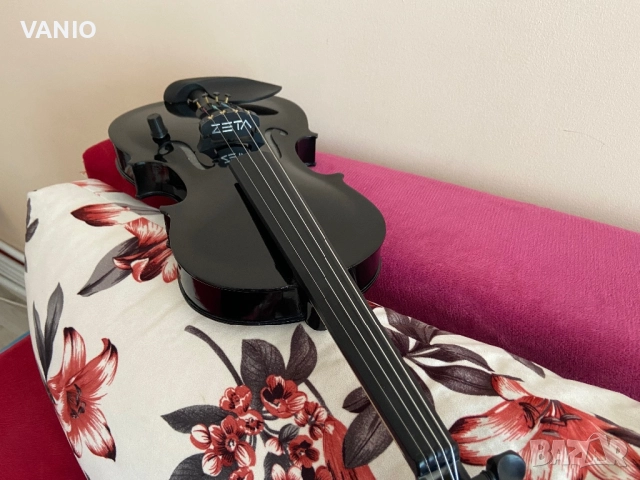 Zeta Acoustic Violin 4 Strings Цигулка Зета Акустична Цвят Черен и Кафяв 4 Струни 