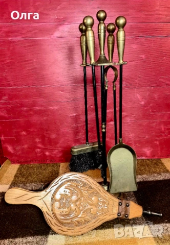 Аксесоари за камина. Дървено духало