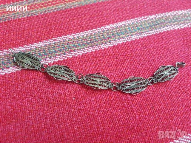 Сребърна гривна филигран 