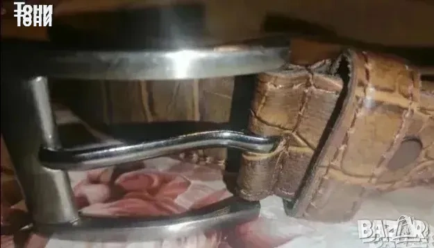 Нов Италиански Мъжки Колан Изцяло от Естествена Кожа 120см. 