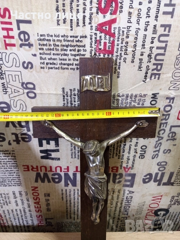 Разпятие/Кръст за стена, снимка 7 - Антикварни и старинни предмети - 54182641