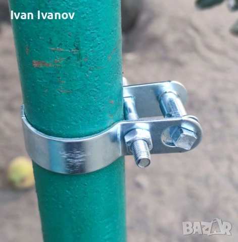 Поцинкована скоба с обтегач Ø48 мм, снимка 2 - Огради и мрежи - 54257211