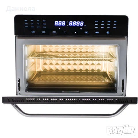 Многофункционален фритюрник с горещ въздух 30L - Мощна 2200W фурна с конвекция, 24 програми, снимка 4 - Фритюрници - 54286572