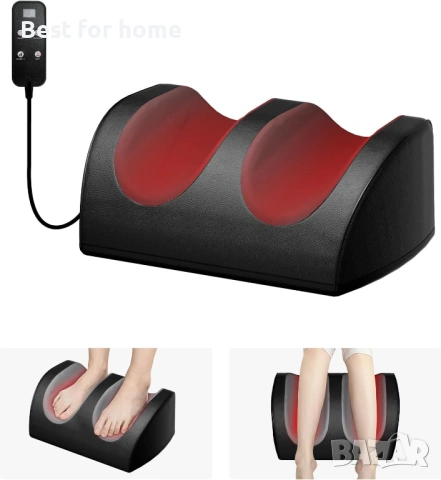 Масажор за крака LINGTENG с топлина и масаж на краката, електрически масажор за крака 
