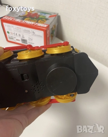 Детски музикален локомотив с пушек, светлини и въртящи се картинки, снимка 6 - Влакчета, самолети, хеликоптери - 53344309