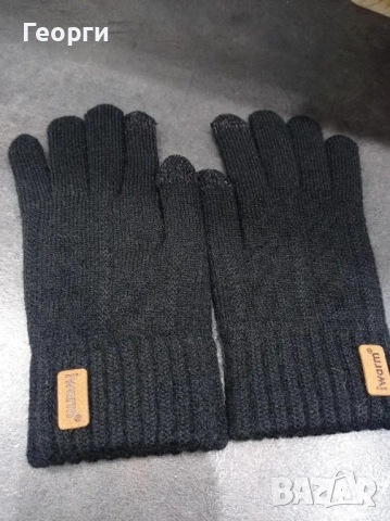 Топли дебели ръкавички сини и черни., снимка 5 - Ръкавици - 52374092