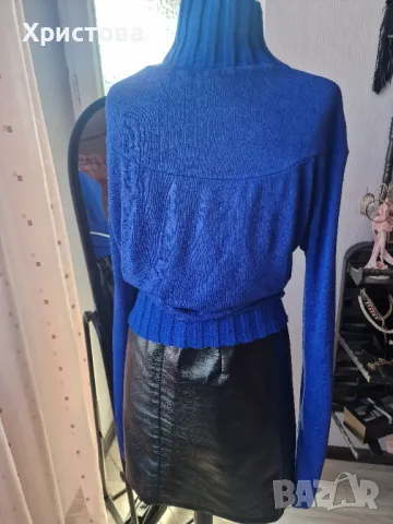 Фин пуловер в кралско синьо - 10,00лв., снимка 4 - Блузи с дълъг ръкав и пуловери - 49653974