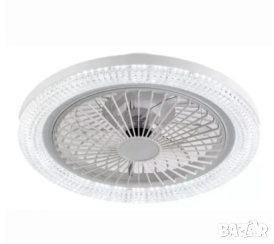 2в1 Smart LED RGB Лампа Вентилатор за таван с дистанционно управление, снимка 5 - Лед осветление - 51845944