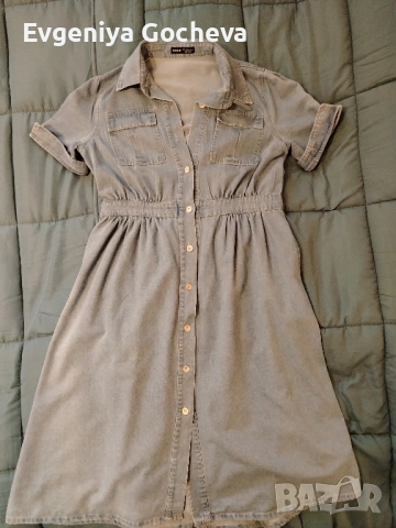 светлосиня дънкова рокля размер L