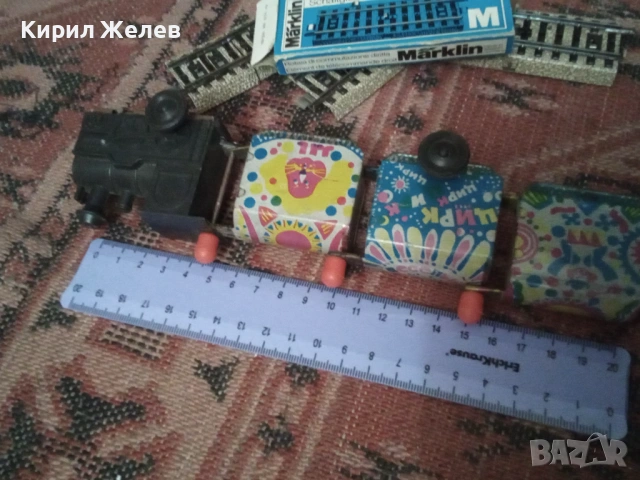 Старо ламаринено влакче 50687, снимка 6 - Антикварни и старинни предмети - 53446405