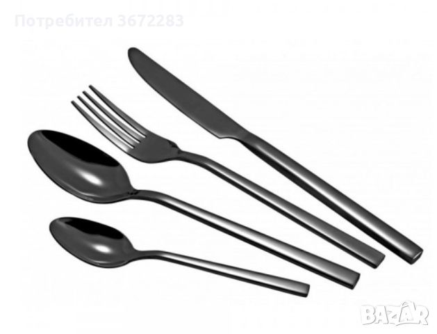 Прибори 24ч.Voltz OV51512A24, неръждаема стомана, сребърен/златен/черен, снимка 2 - Прибори за хранене, готвене и сервиране - 45204021