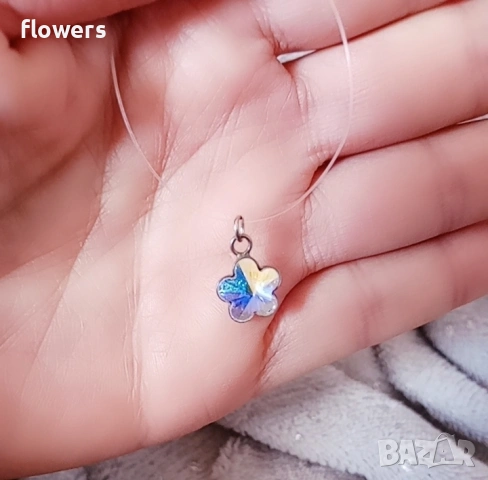 Колие на корда с кристал, снимка 2 - Колиета, медальони, синджири - 53943310