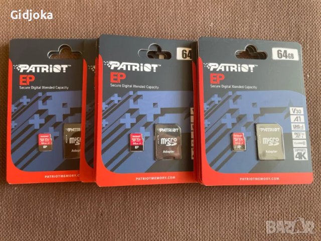 ADATA 32 GB V10, 64 / 128 GB Patriot' microSDXC V30, снимка 4 - USB Flash памети - 42824162