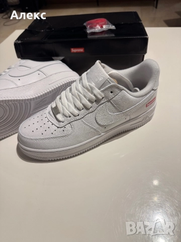 Nike Air Force 1 Low Supreme – бели, снимка 6 - Ежедневни обувки - 52092217