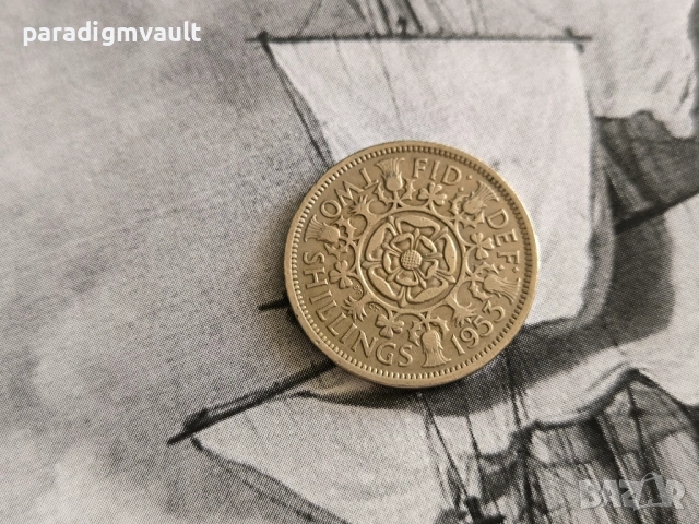 Монета - Великобритания - 2 шилинга | 1953г.