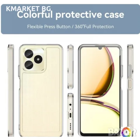 Realme Note 50 4G Силиконов Калъф Candy Series TPU и Протектор, снимка 3 - Калъфи, кейсове - 47897401