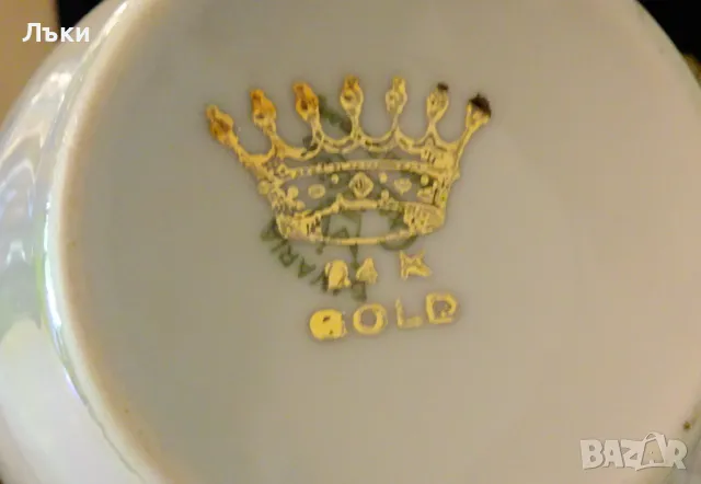 Ваза баварски порцелан 24k Gold. , снимка 7 - Вази - 46966205