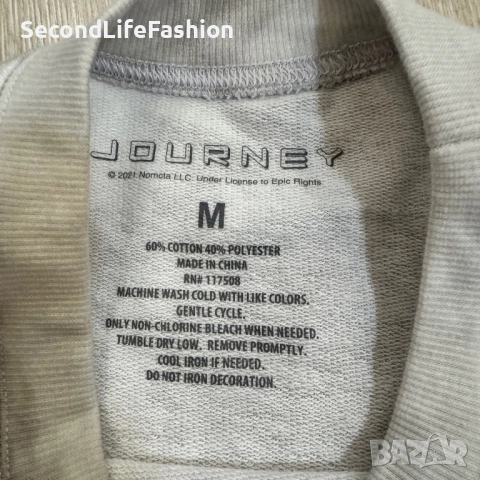 Journey World Tour блуза с дълъг ръкав, суитшърт, размер M, с къс ръкав, принтирана музикална група, снимка 2 - Суичъри - 52571815