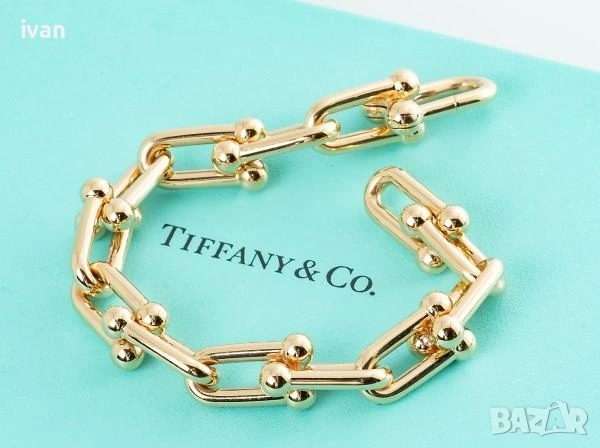 гривна Tiffani 18к позлата в кутия 15 см, снимка 4 - Гривни - 53344041