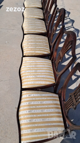 Столове трапезни масив махагон №023, снимка 6 - Столове - 52750380