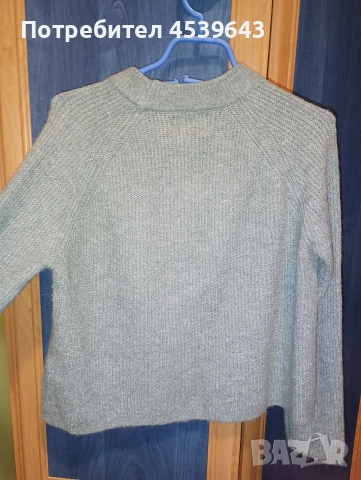 Дамски пуловер в светлозелено цвят размер S, снимка 5 - Блузи с дълъг ръкав и пуловери - 52860310