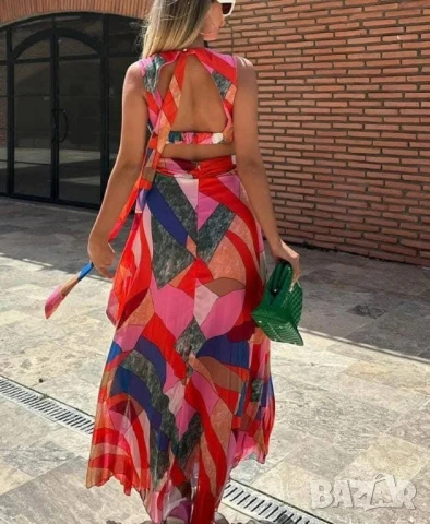 дълга шифонена рокля , снимка 4 - Рокли - 50950629