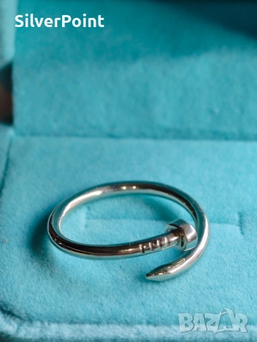 Сребърен пръстен "Пирон" с колумбийски Изумруд трапиче и сертификат , снимка 2 - Пръстени - 53382299