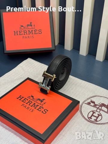 Колани hermes от естествена кожа в кутия 2см, снимка 3 - Колани - 53933169