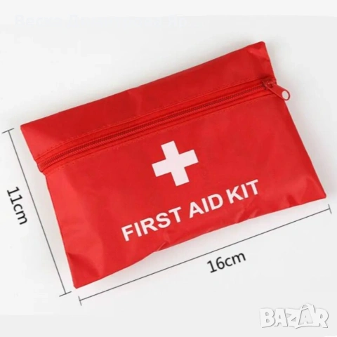 Компактен комплект за първа помощ в червена чантичка, снимка 5 - Други стоки за дома - 54013787
