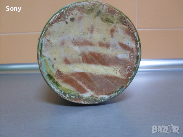 Стар български керамичен съд с маркировка., снимка 4 - Антикварни и старинни предмети - 53663335