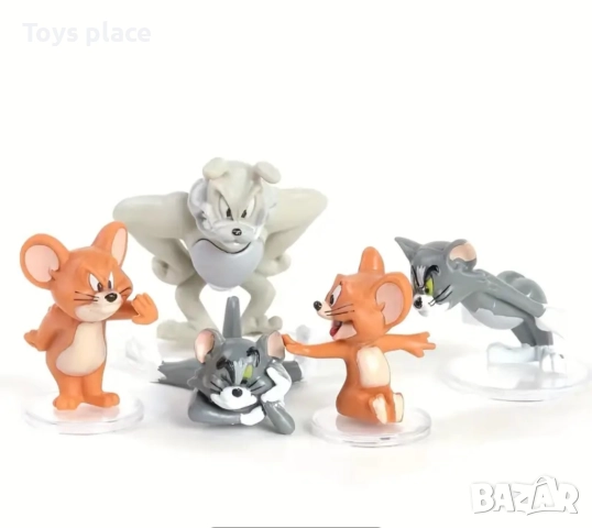 Лот 5бр фигурки Том и Джери подходящи за торта или за игра, фигурки за торта , снимка 4 - Фигурки - 51587645