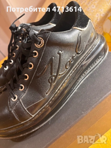 Черни обувки Karl Lagerfeld, снимка 2 - Маратонки - 54129078