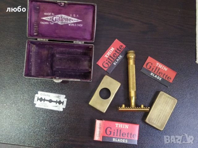 Самобръсначка GILLETTE Made In ENGLAND 1920/40 г, снимка 11 - Антикварни и старинни предмети - 45913971