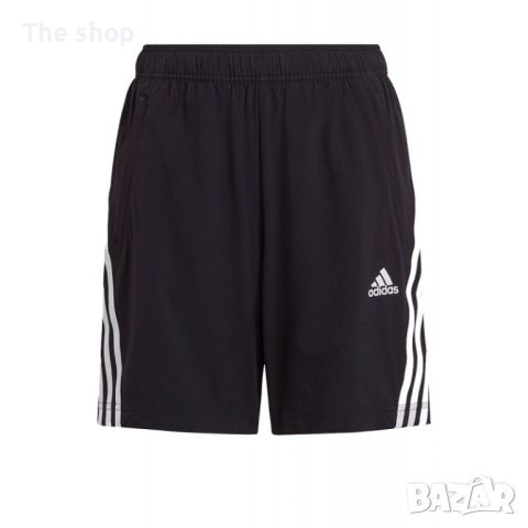 ДЕТСКИ КЪСИ ПАНТАЛОНИ ADIDAS AEROREADY PRIMEGREEN 3-STRIPES WOVEN SHORTS BLACK (002), снимка 1